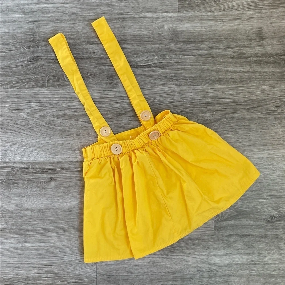 Yellow baby/toddler girls pinafore dress
